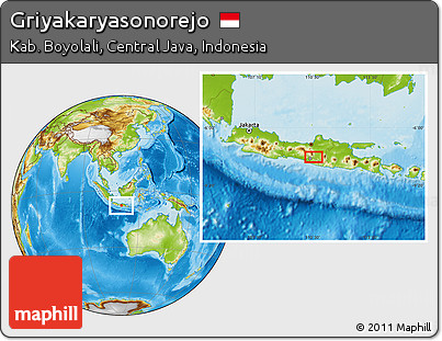 Physical Location Map of Griyakaryasonorejo
