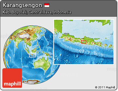 Physical Location Map of Karangsengon