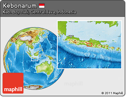 Physical Location Map of Kebonarum
