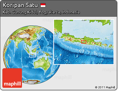 Physical Location Map of Koripan Satu