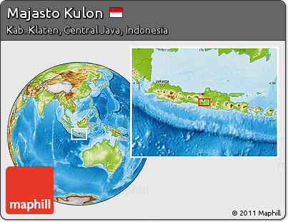 Physical Location Map of Majasto Kulon