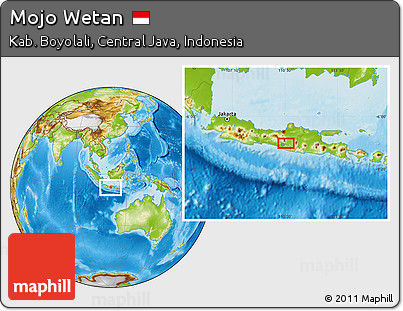 Physical Location Map of Mojo Wetan