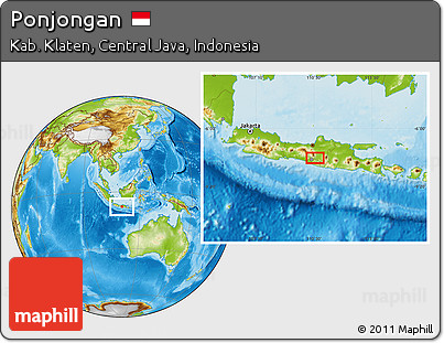 Physical Location Map of Ponjongan
