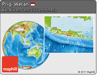 Physical Location Map of Prigi Wetan