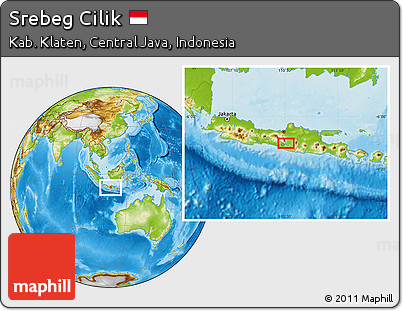 Physical Location Map of Srebeg Cilik