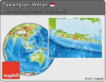 Physical Location Map of Tawangsari Wetan