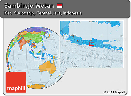 Political Location Map of Sambirejo Wetan