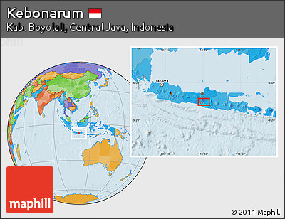 Political Location Map of Kebonarum