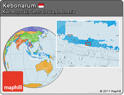 Political Location Map of Kebonarum