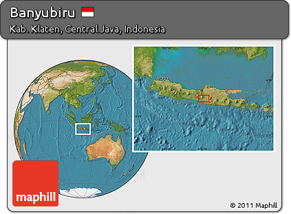Satellite Location Map of Banyubiru