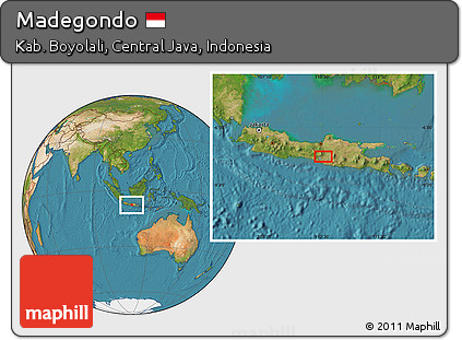 Satellite Location Map of Madegondo