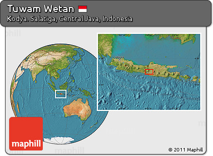 Satellite Location Map of Tuwam Wetan