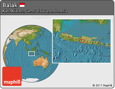 Satellite Location Map of Balak