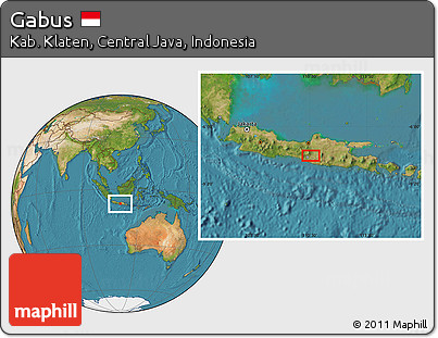 Satellite Location Map of Gabus