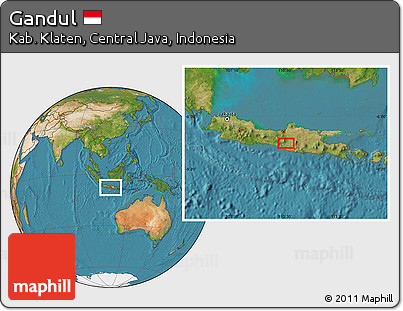Satellite Location Map of Gandul