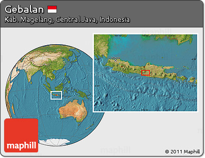 Satellite Location Map of Gebalan