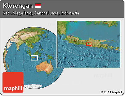 Satellite Location Map of Klorengan