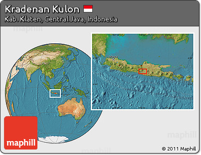 Satellite Location Map of Kradenan Kulon