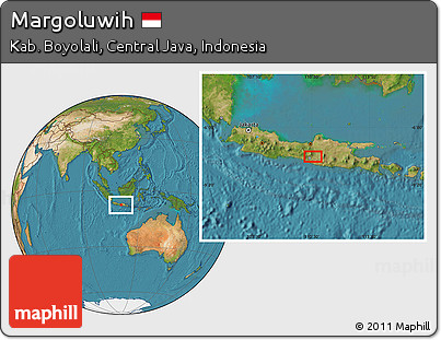 Satellite Location Map of Margoluwih