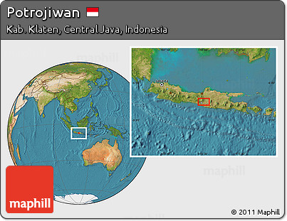 Satellite Location Map of Potrojiwan