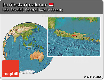 Satellite Location Map of Purilestarimakmur