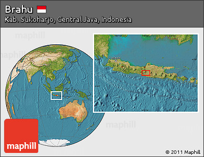 Satellite Location Map of Brahu
