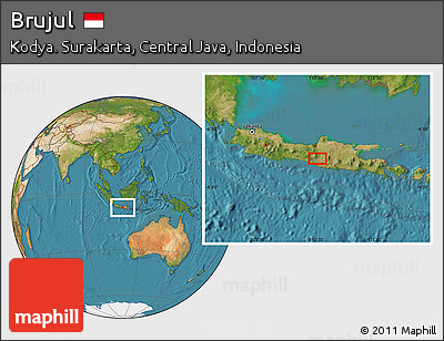 Satellite Location Map of Brujul