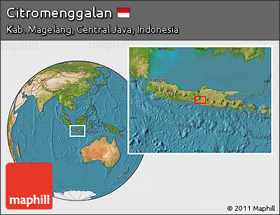 Satellite Location Map of Citromenggalan