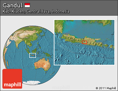 Satellite Location Map of Gandul