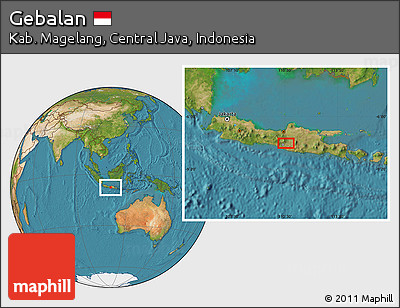 Satellite Location Map of Gebalan