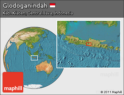 Satellite Location Map of Glodoganindah