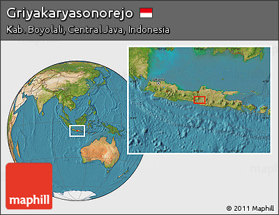 Satellite Location Map of Griyakaryasonorejo