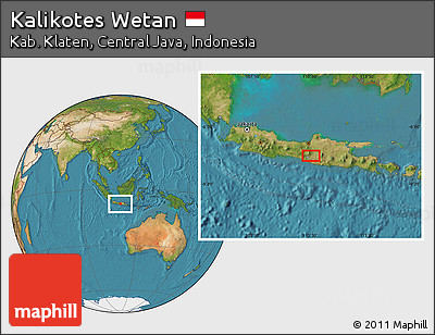 Satellite Location Map of Kalikotes Wetan