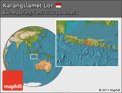 Satellite Location Map of Karangslamet Lor