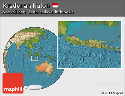 Satellite Location Map of Kradenan Kulon