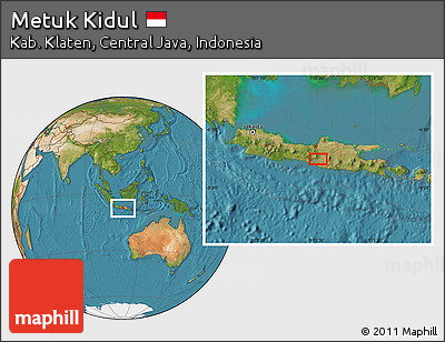 Satellite Location Map of Metuk Kidul