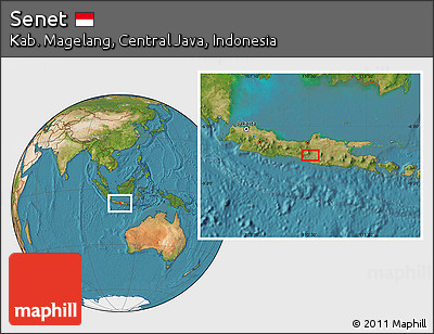 Satellite Location Map of Senet
