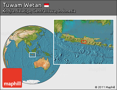 Satellite Location Map of Tuwam Wetan