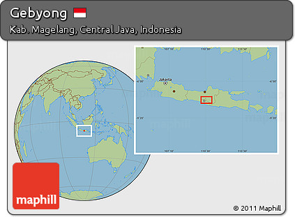 Savanna Style Location Map of Gebyong