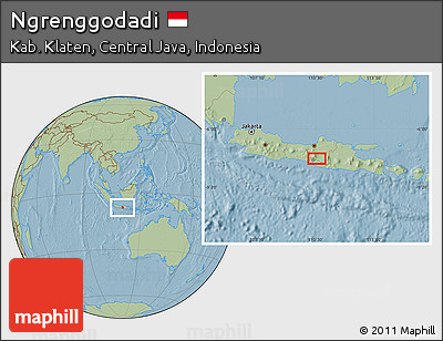 Savanna Style Location Map of Ngrenggodadi, hill shading