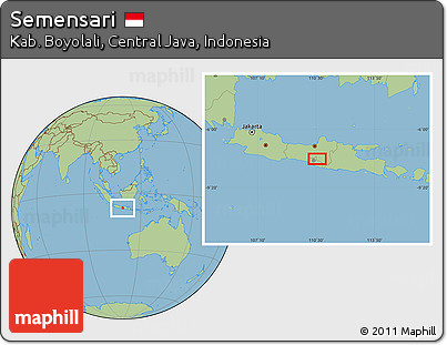 Savanna Style Location Map of Semensari