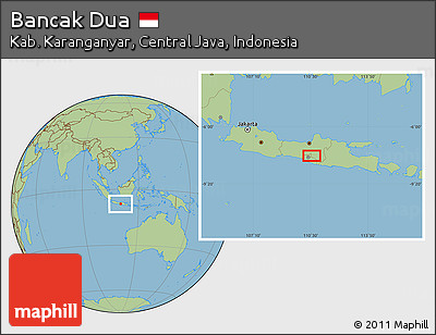 Savanna Style Location Map of Bancak Dua