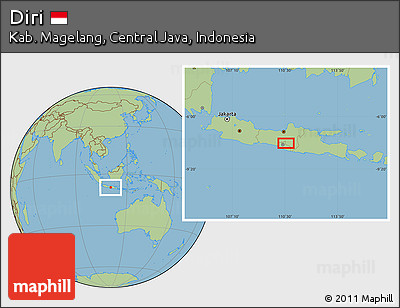 Savanna Style Location Map of Diri