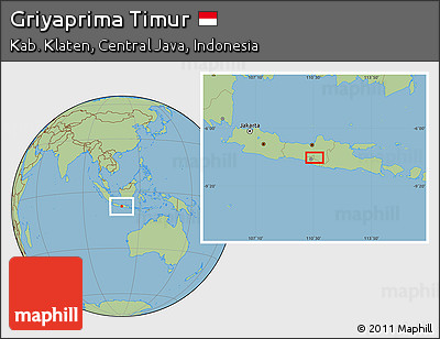 Savanna Style Location Map of Griyaprima Timur