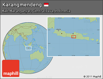 Savanna Style Location Map of Karangmendeng