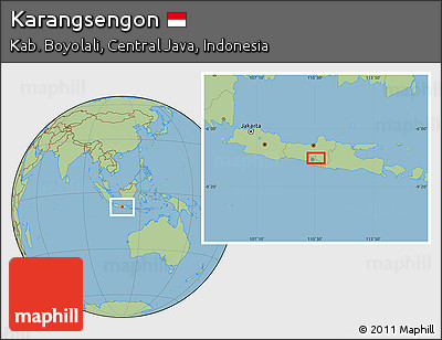 Savanna Style Location Map of Karangsengon