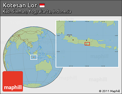 Savanna Style Location Map of Kotesan Lor