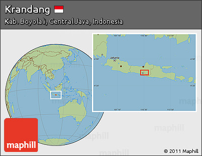 Savanna Style Location Map of Krandang
