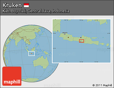 Savanna Style Location Map of Kruken