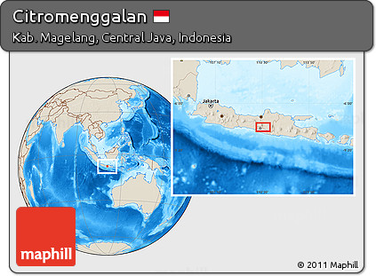 Shaded Relief Location Map of Citromenggalan